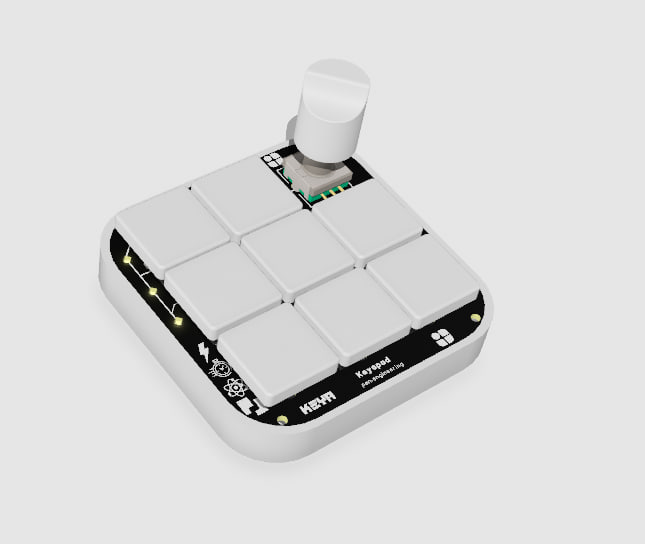 KeyaPad — Programmable macro keypad with 3x3 mechanical keys and rotary encoder
