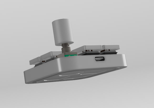 KeyaPad showing hot-swappable Kailh sockets and mechanical key layout